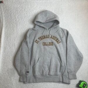 Vintage Jansport St. Thomas Aquinas college men's‎ grey hoodie collegiate L